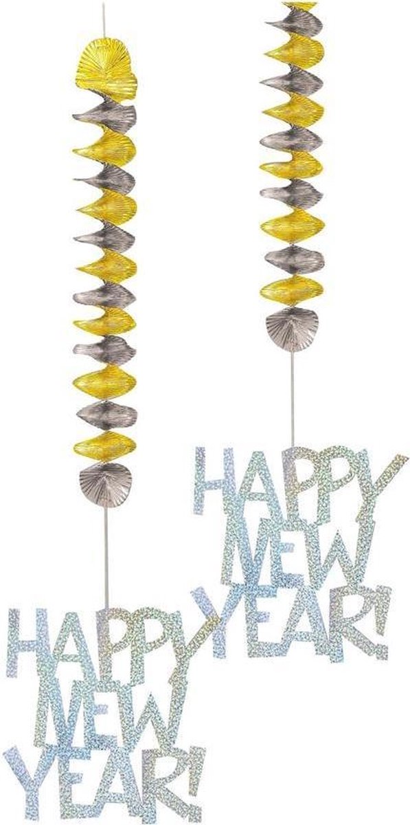 UNIQUE - Hangversiering Happy New Year - Decoratie > Slingers en hangdecoraties